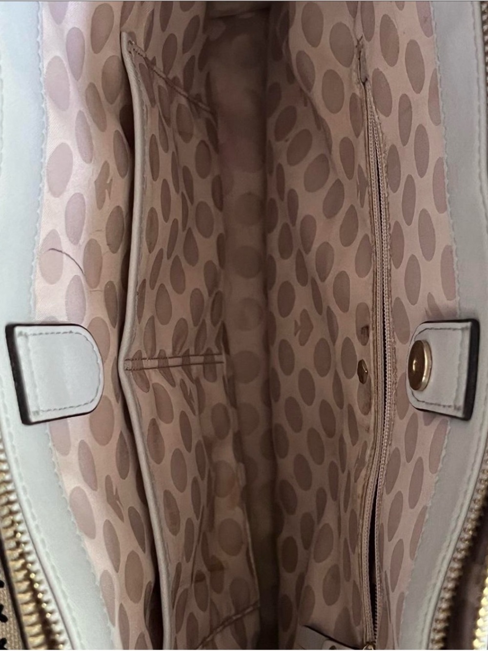 Kate Spade Grey Tote Purse — Saffiano Tote with Gold Hardware - Picture 5 of 8